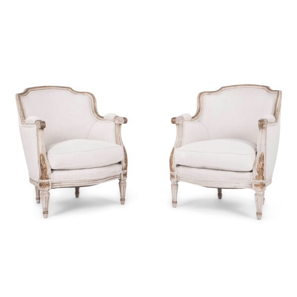 Pair of French Bergere Armchairs