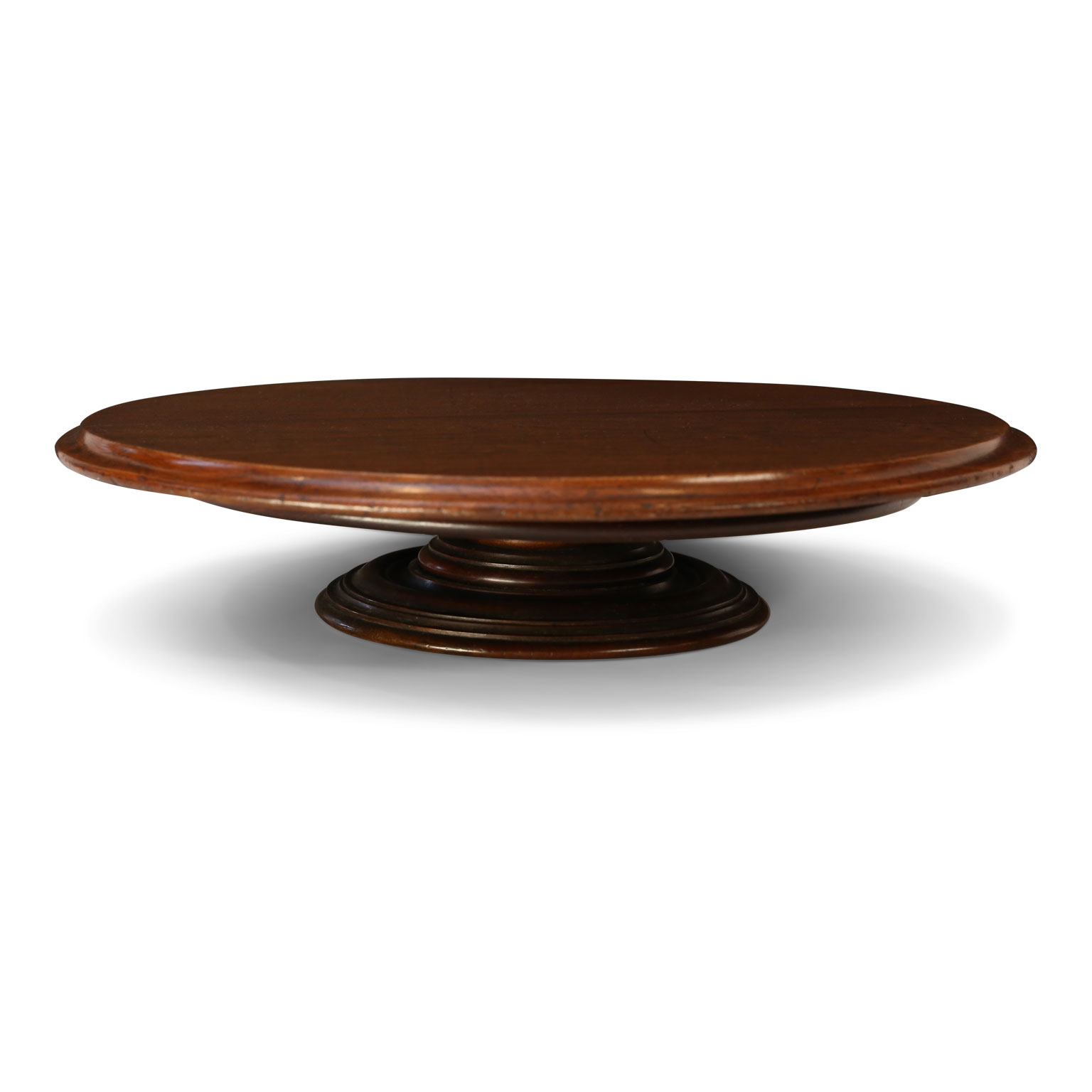 Table Top Lazy Susan in Brown English Oak Skelton Culver