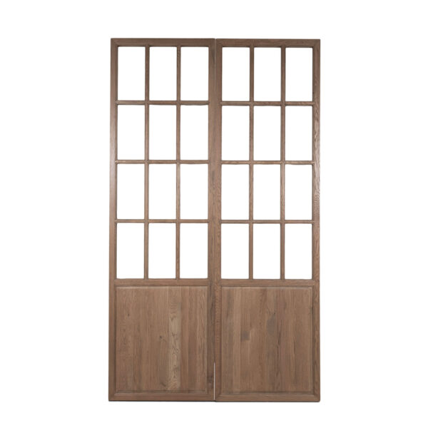 Eight Vintage Glazed Oak Panels